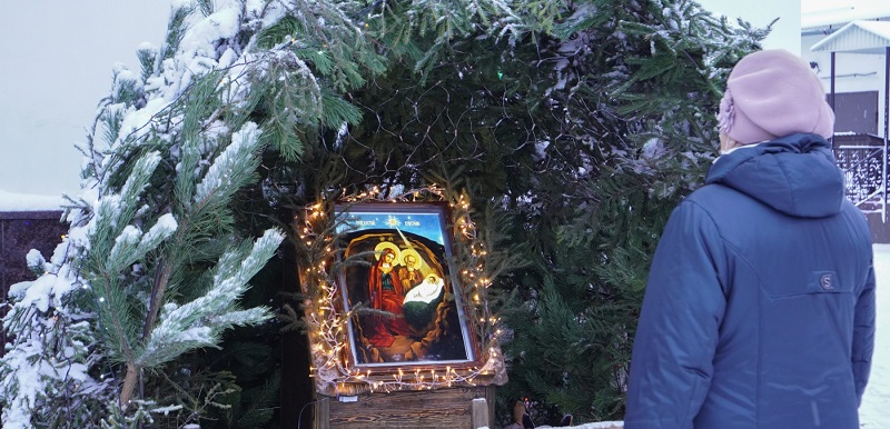 Рождественский сочельник в храме Рождества Христова. Архиерейская служба