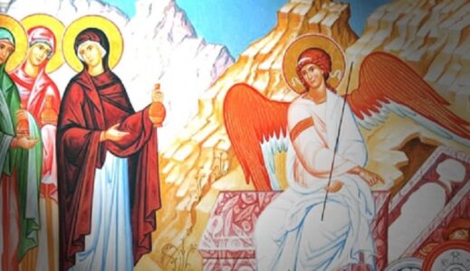 Божественная литургия в День жен-мироносиц в храме Рождества Христова