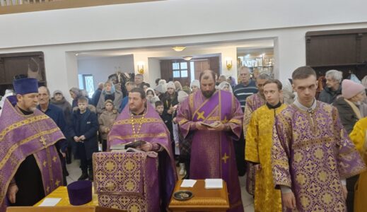 Божественная литургия в Неделю 5-ю Великого поста в храме Рождества Христова