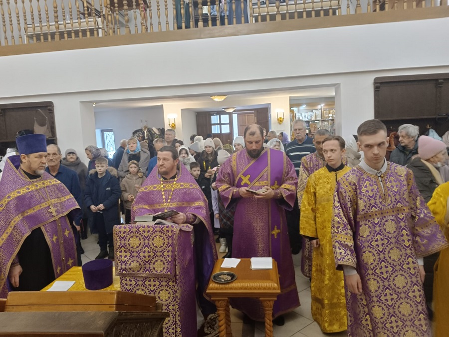 Божественная литургия в Неделю 5-ю Великого поста в храме Рождества Христова