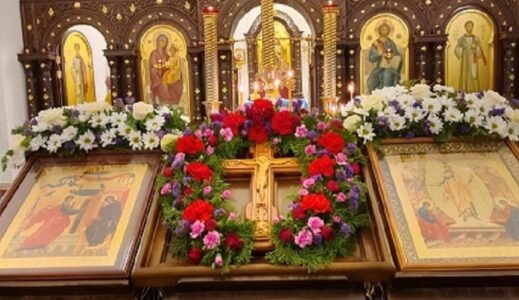 Божественная литургия в праздник Благовещения Пресвятой Богородицы в храме Рождества Христова