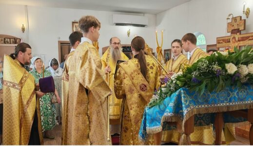 Всенощное бдение в канун Недели 3-й по Пятидесятнице в храме Благовещения Пресвятой Богородицы. Архиерейское богослужение